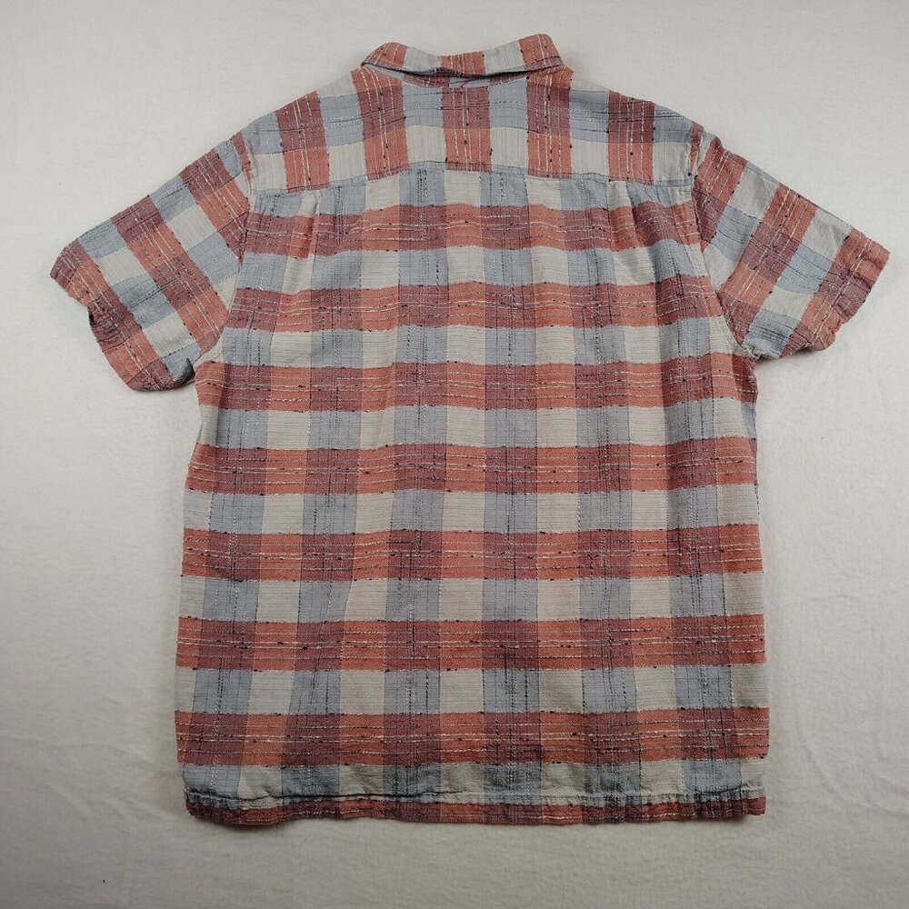 Tommy Bahama Red Blue Plaid Silk Button Up Shirt Island Modern Fit Sz Large - Picture 2 of 11